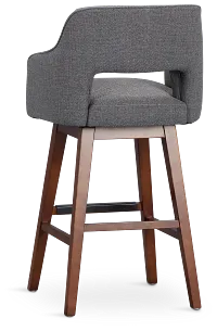 Oberlin Dark Gray Micro 30" Swivel Barstool