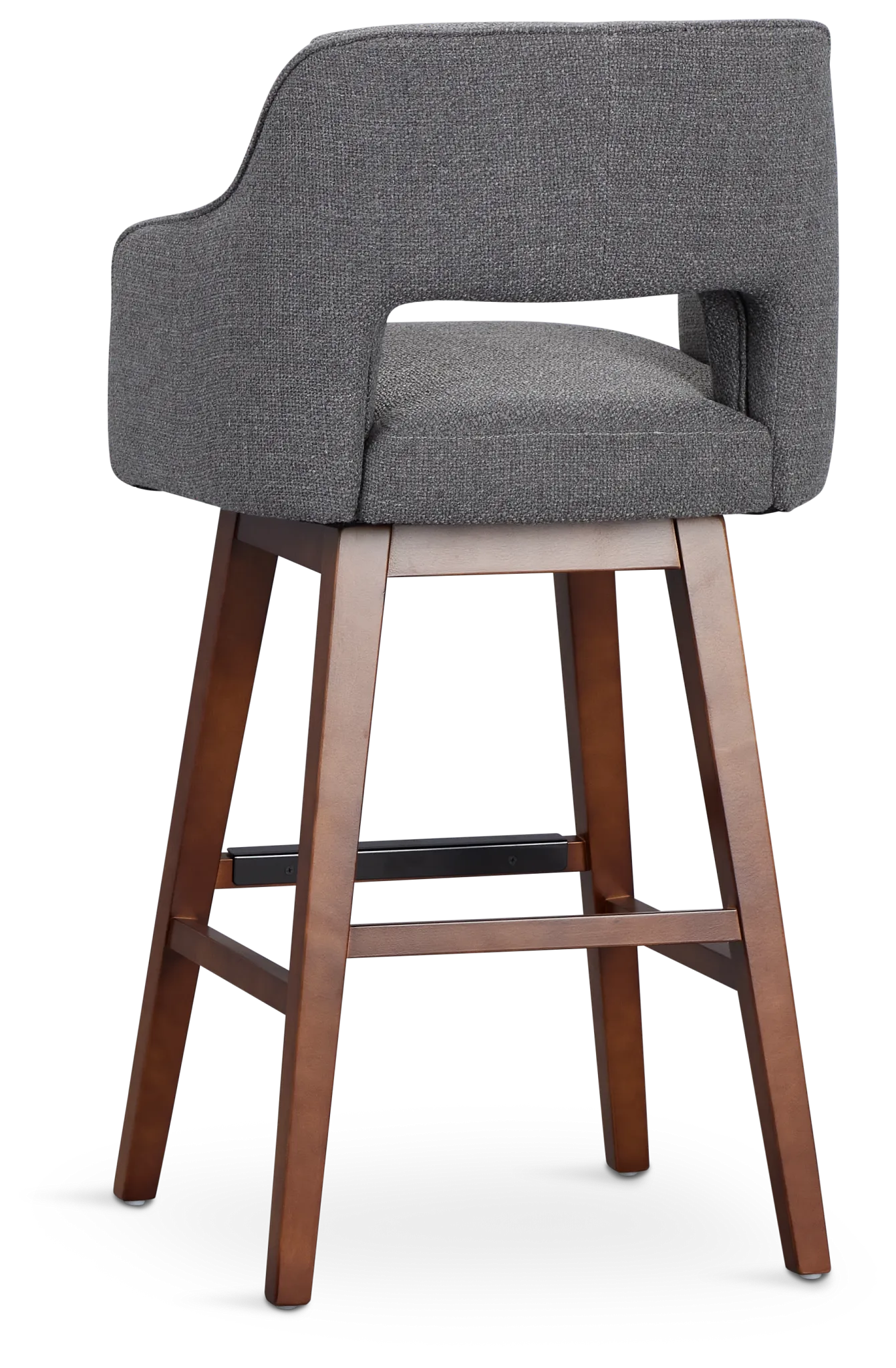 Oberlin Dark Gray Micro 30" Swivel Barstool