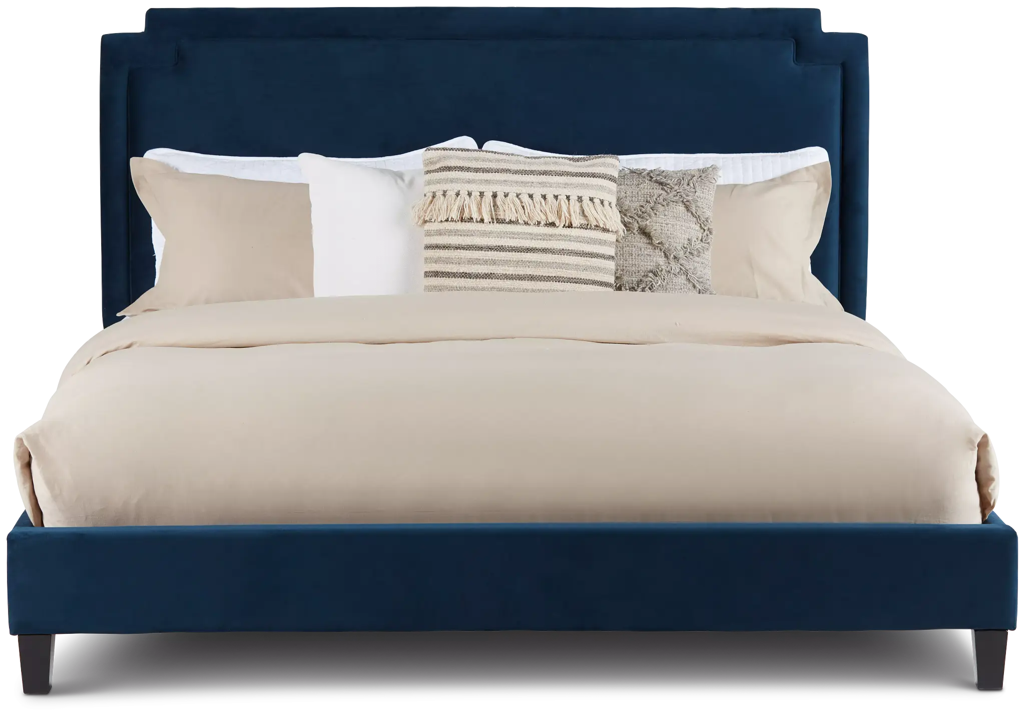 Whitney Dark Blue Uph Platform Bed Whitney Dark Blue Uph Platform Bed