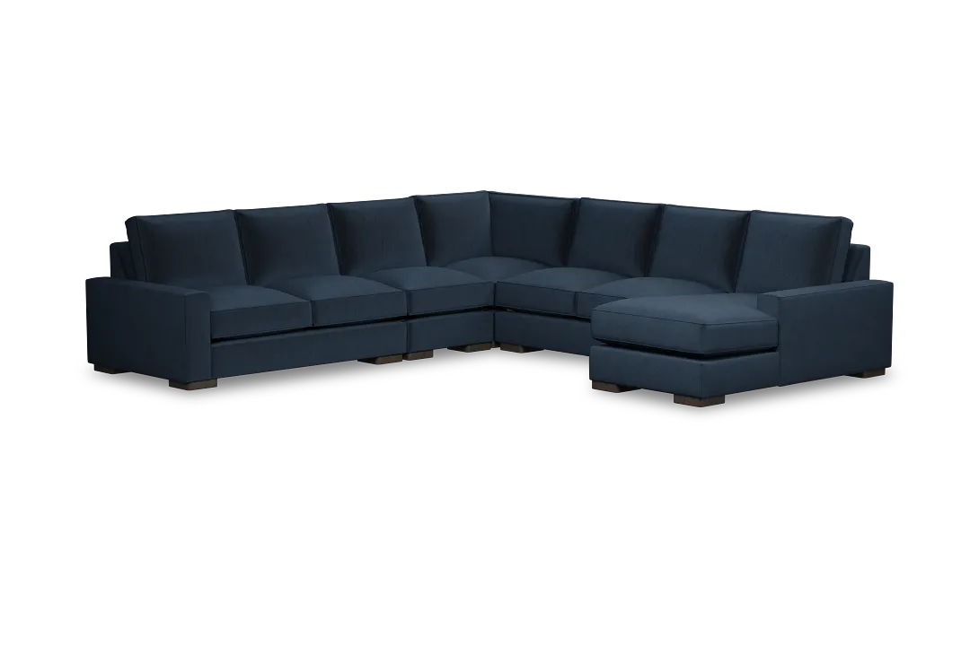 Edgewater Joya Dark Blue Large Right Chaise Sectional