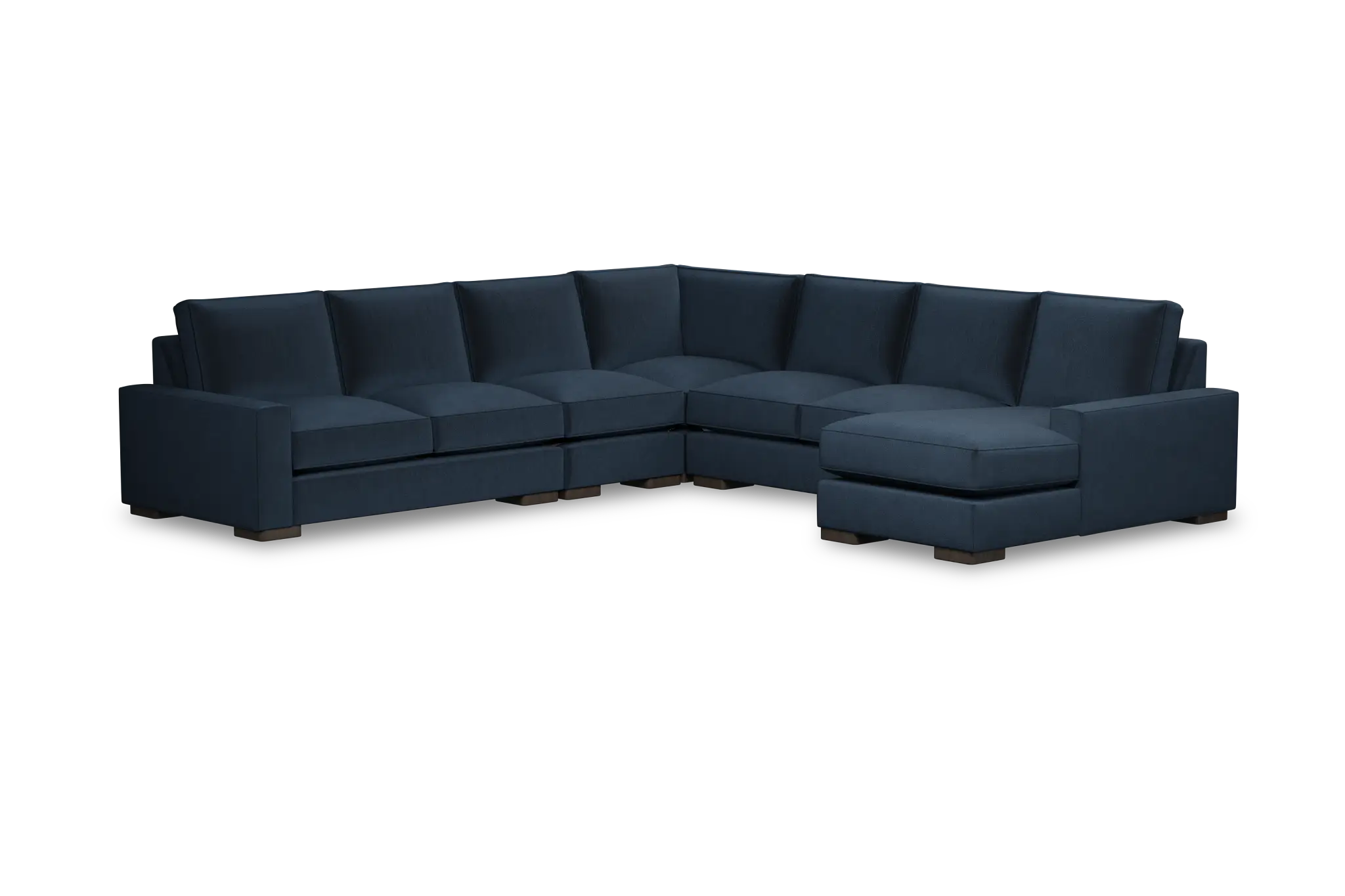 Edgewater Joya Dark Blue Large Right Chaise Sectional Edgewater Joya Dark Blue Large Right Chaise Sectional
