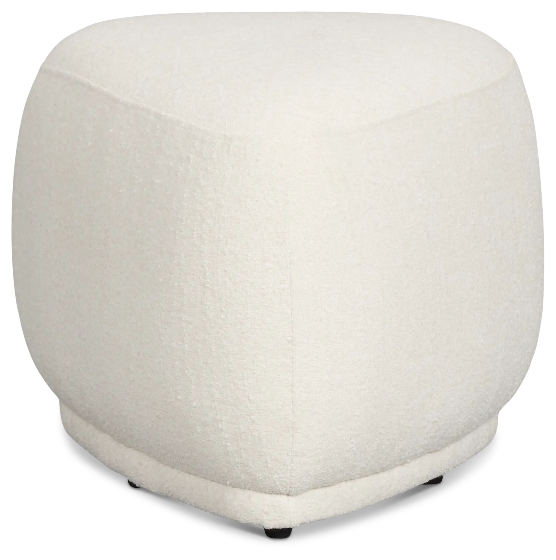 Jovi White Fabric Small Accent Ottoman Jovi White Fabric Small Accent Ottoman