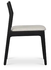 Santorini Black Upholstered Side Chair