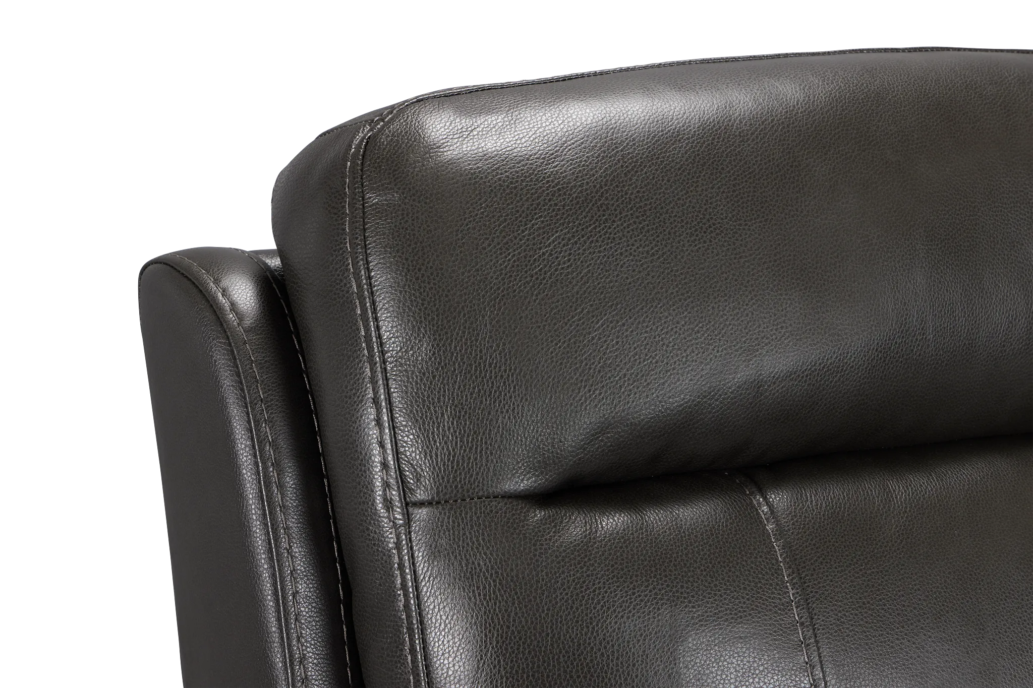 Benji Dark Gray Lthr/vinyl Zero Gravity Power Recliner W/headrest