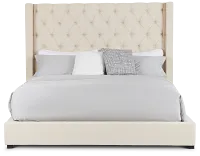 Lacey Beige Uph Platform Bed