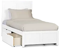 Charleston White Panel Bed With 4 Storage Drawers
