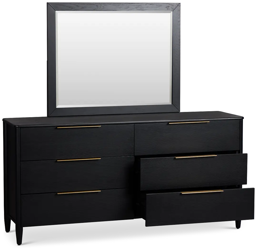 Stockton Black Dresser & Mirror Stockton Black Dresser & Mirror