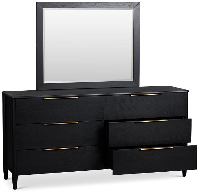 Stockton Black Dresser & Mirror