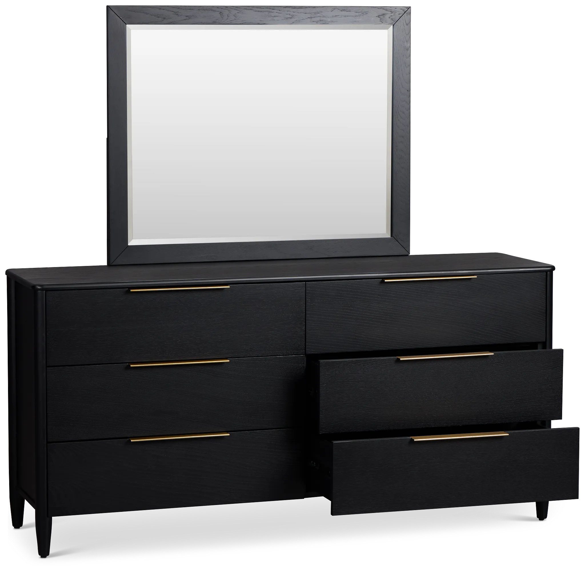 Stockton Black Dresser & Mirror