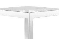 Miami White Glass End Table