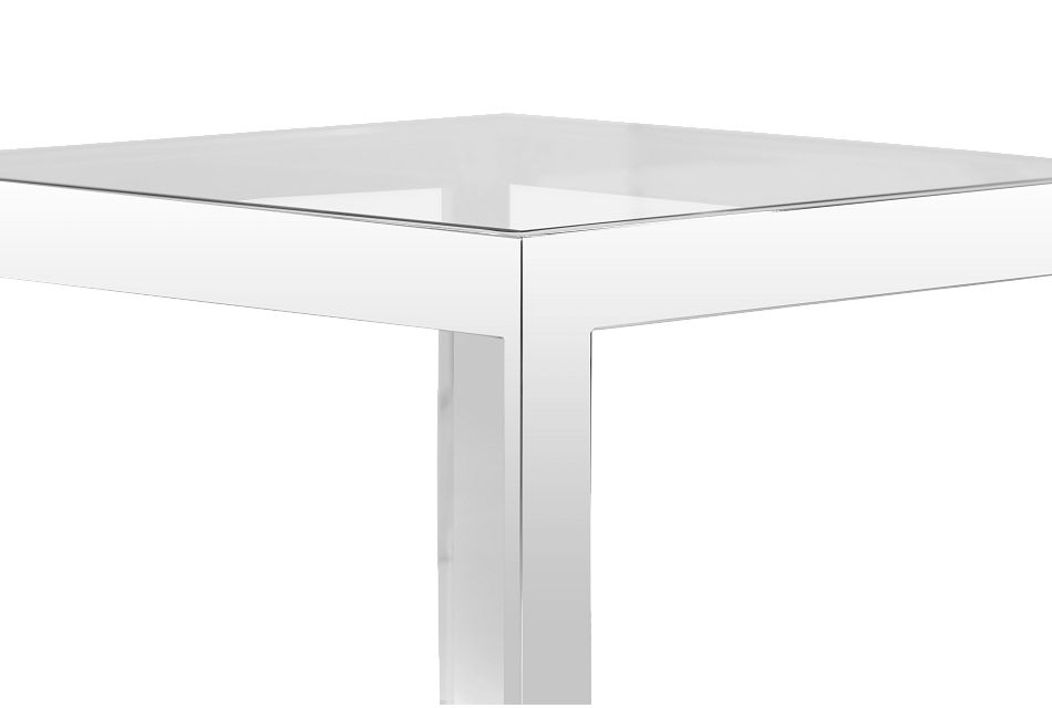 Glass Top Corner End Table For Living Room