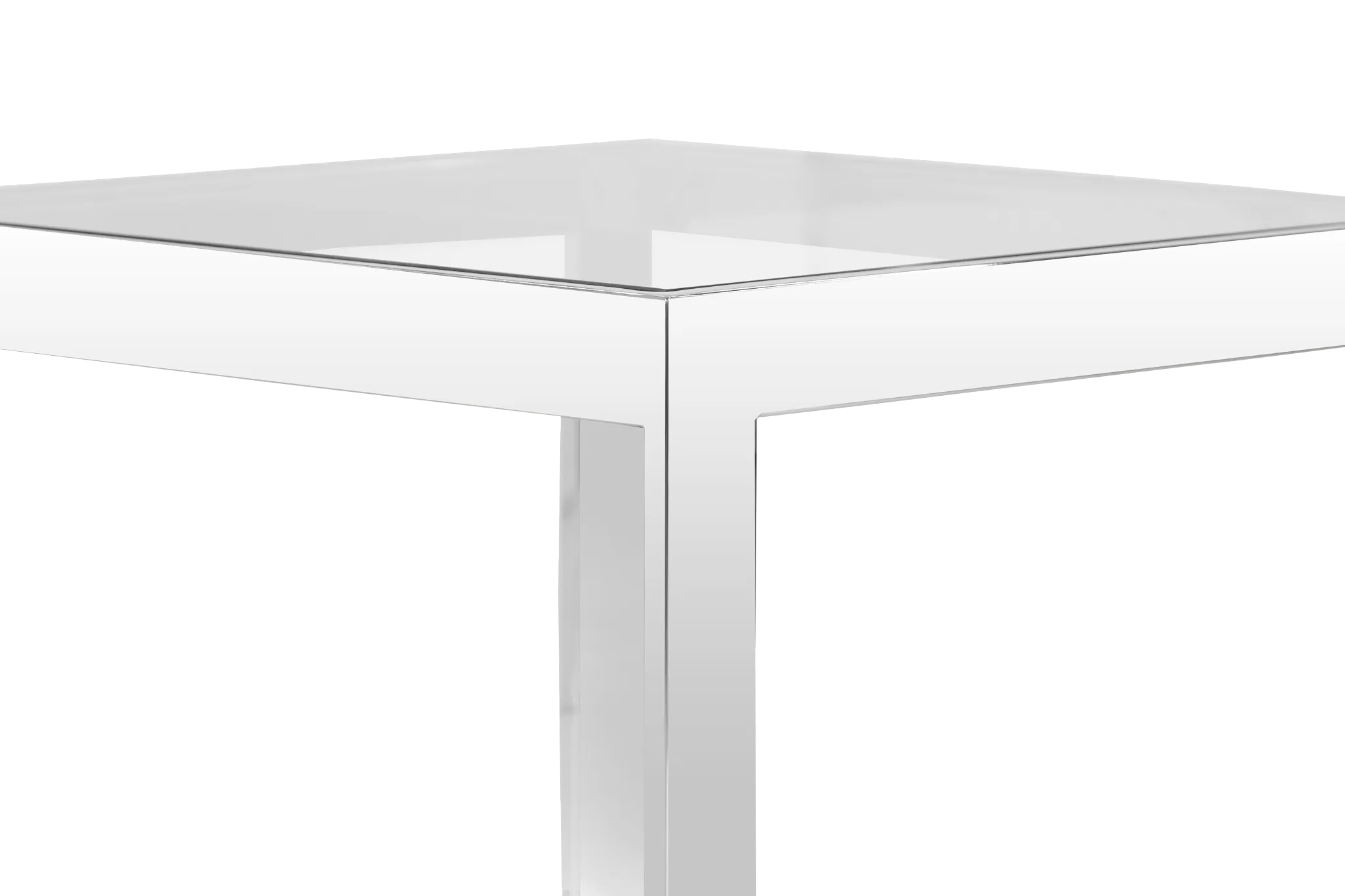 Miami White Glass End Table