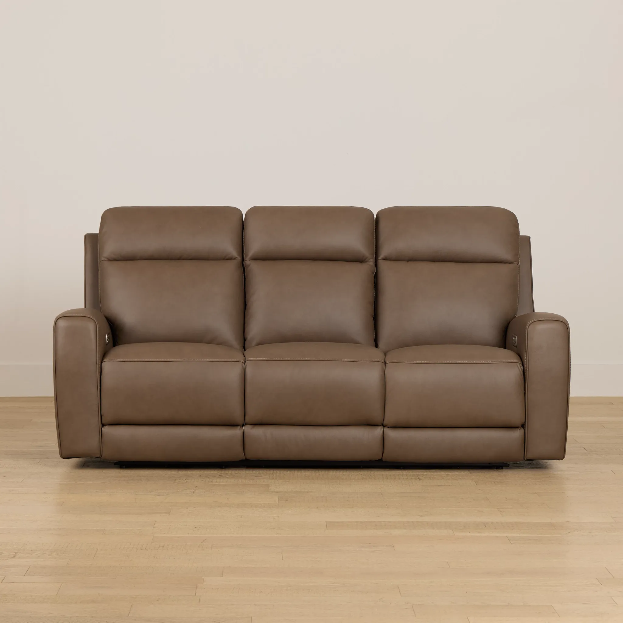 Belmont Dark Brown Lthr/vinyl Power Reclining Sofa
