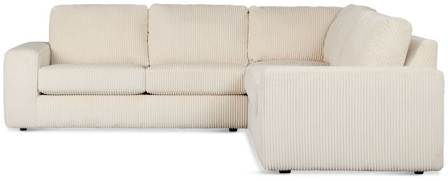 Charlie Ivory Fabric Small Two-arm Sectional