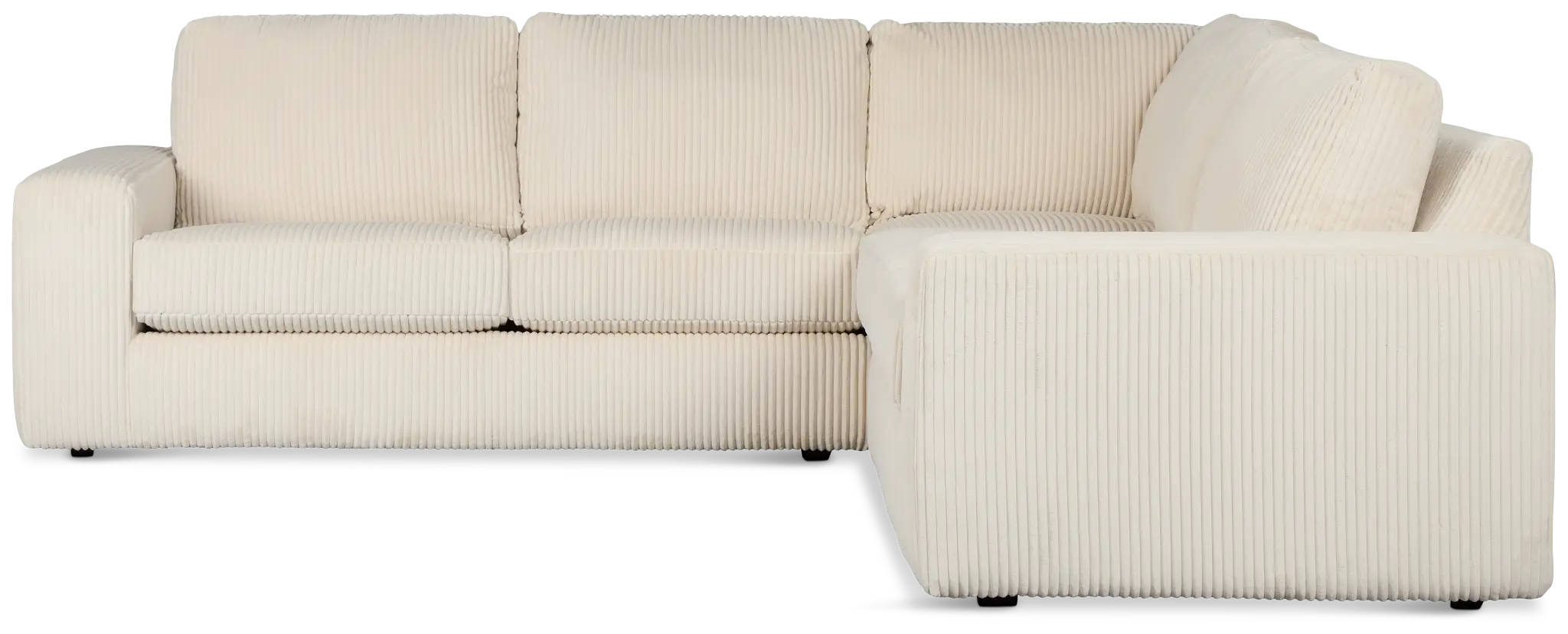 Charlie Ivory Fabric Small Two-arm Sectional Charlie Ivory Fabric Small Two-arm Sectional