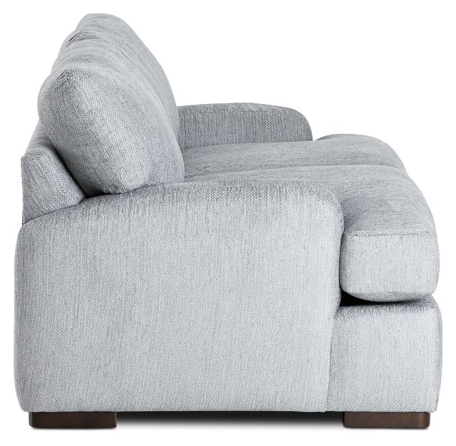 Alpha Light Gray Fabric Loveseat