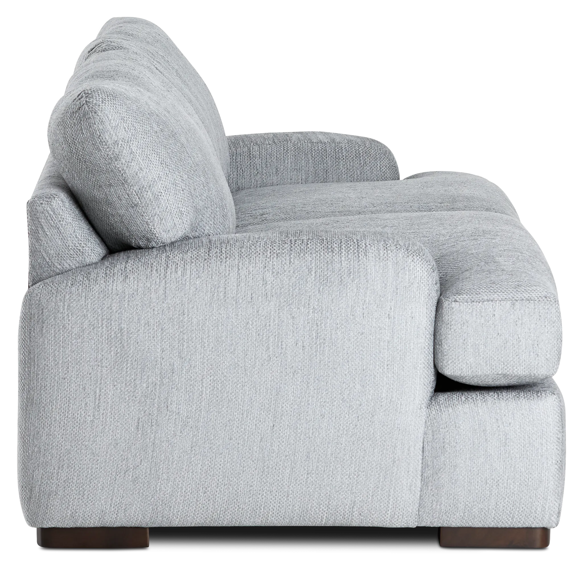 Alpha Light Gray Fabric Loveseat