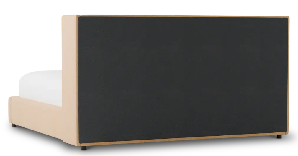 Captiva Merino Taupe 48" Upholstered Shelter Bed Captiva Merino Taupe 48" Upholstered Shelter Bed