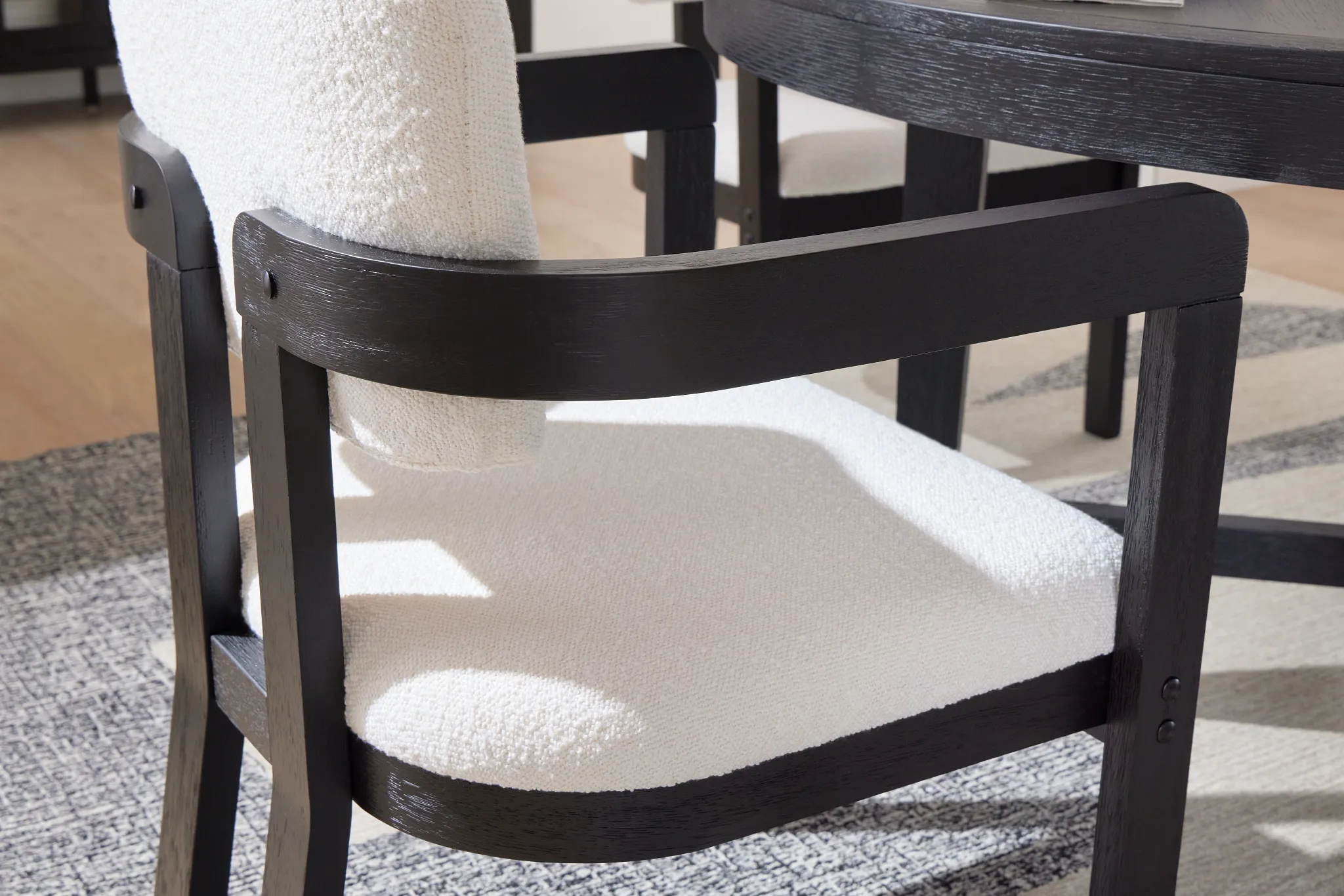 Alden Black Upholstered Side Chair