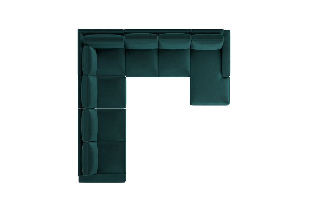 Edgewater Joya Teal Large Right Chaise Sectional