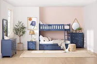 Charleston Dark Blue Storage Bunk Bed