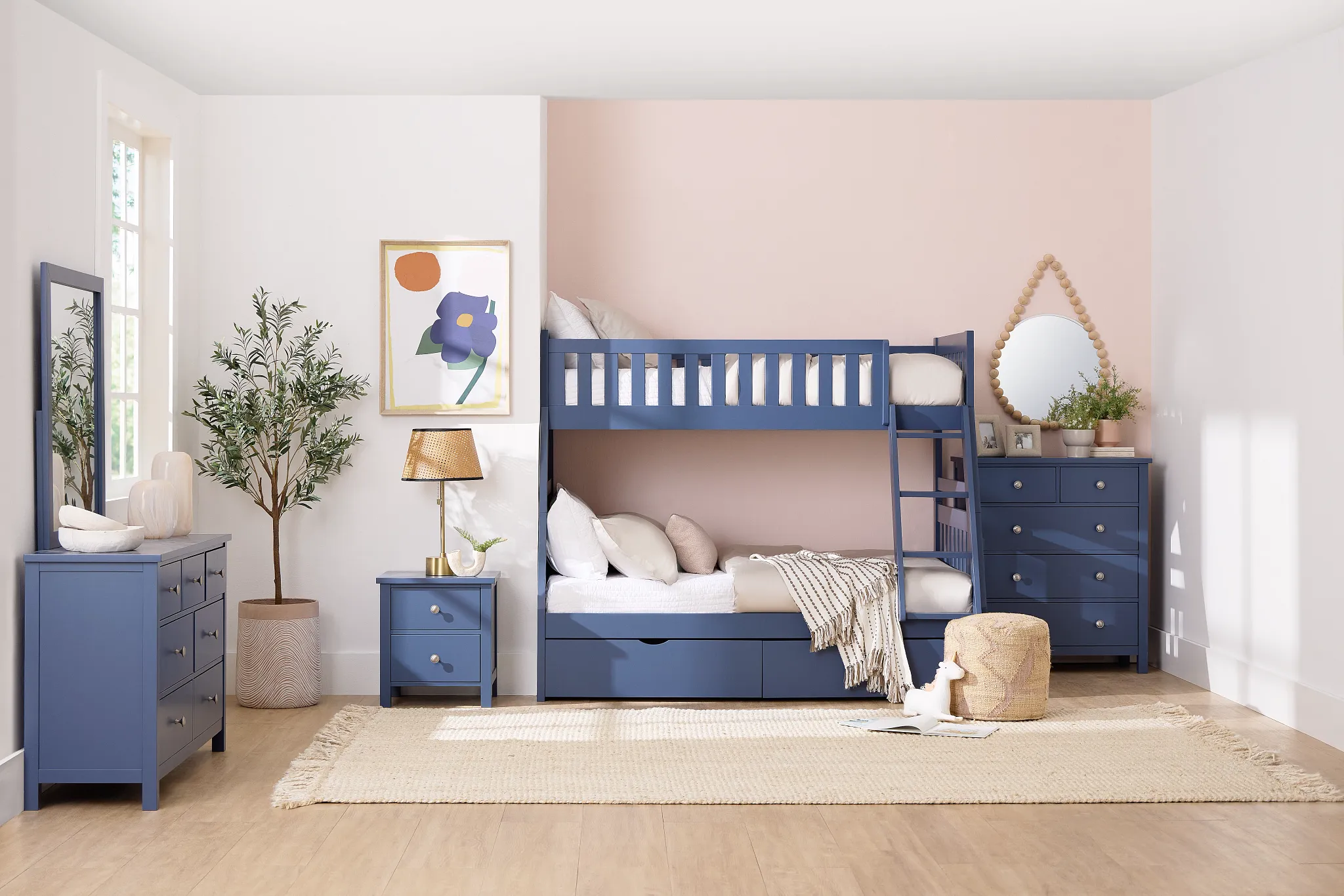 Charleston Dark Blue Storage Bunk Bed