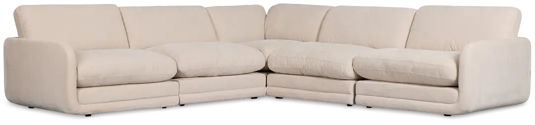 Jules Ivory Velvet 5-piece Modular Sectional Jules Ivory Velvet 5-piece Modular Sectional