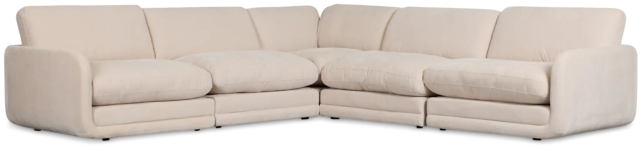 Jules Ivory Velvet 5-piece Modular Sectional Jules Ivory Velvet 5-piece Modular Sectional