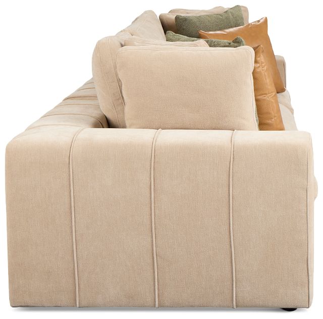 Cruz Light Beige Fabric 3 Piece Modular Sofa