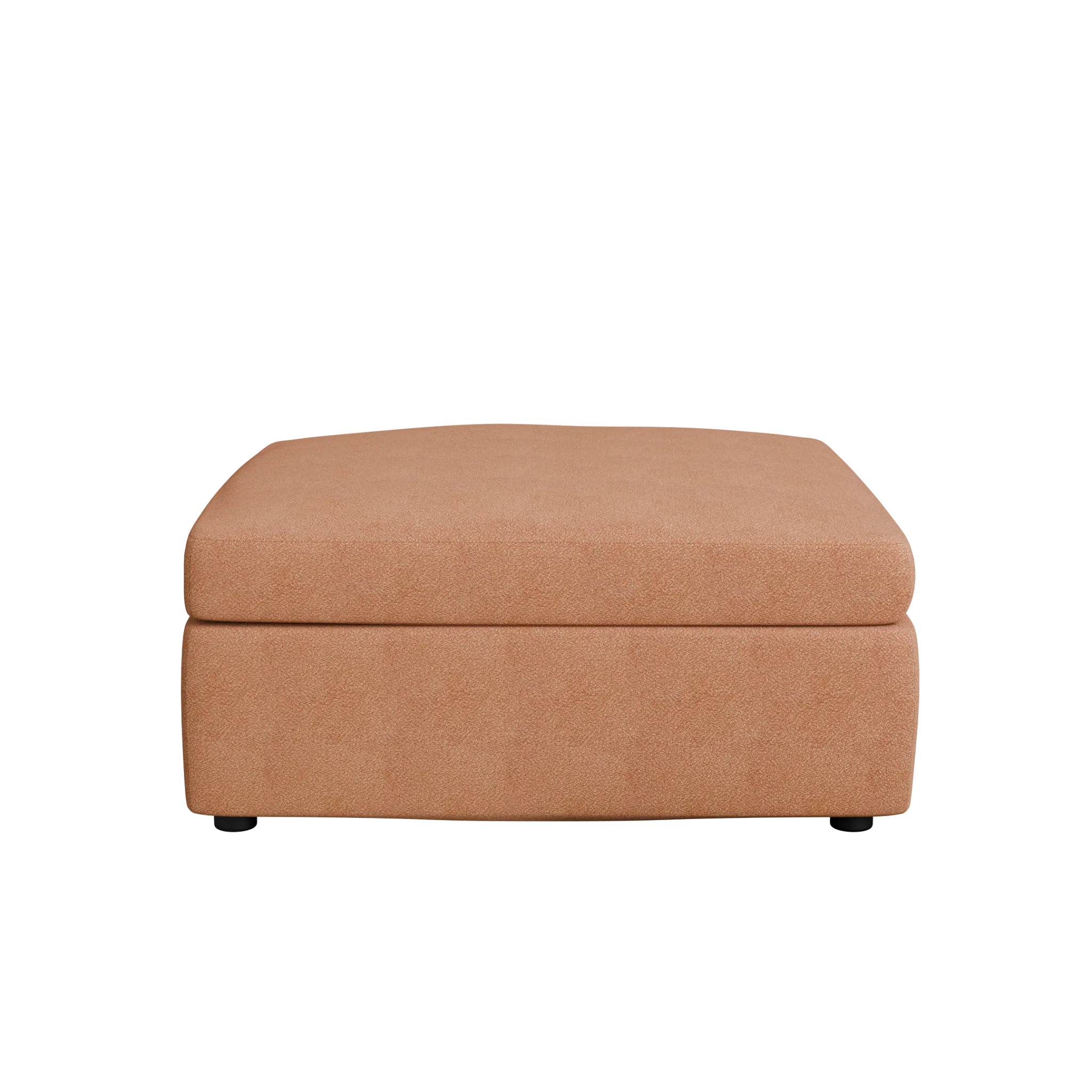 Destin Sutton Orange Fabric Cocktail Ottoman