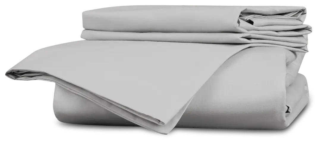 Rest & Renew Percale Cotton Gray 200 Thread Duvet Set Rest & Renew Percale Cotton Gray 200 Thread Duvet Set