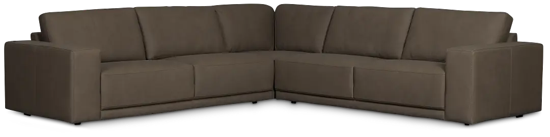 Kellan Dark Gray Leather Small Two-arm Sectional Kellan Dark Gray Leather Small Two-arm Sectional