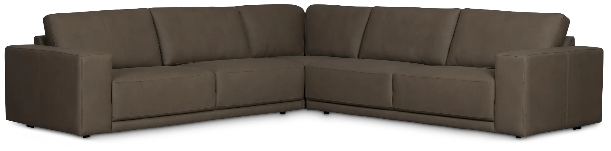 Kellan Dark Gray Leather Small Two-arm Sectional Kellan Dark Gray Leather Small Two-arm Sectional