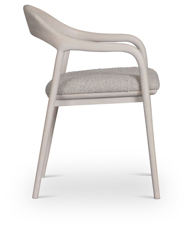 Gables White Upholstered Arm Chair