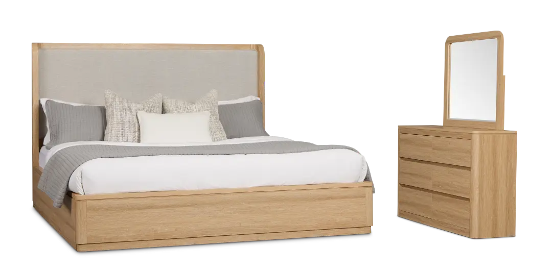 Emory Light Tone Uph Platform Bedroom Emory Light Tone Uph Platform Bedroom