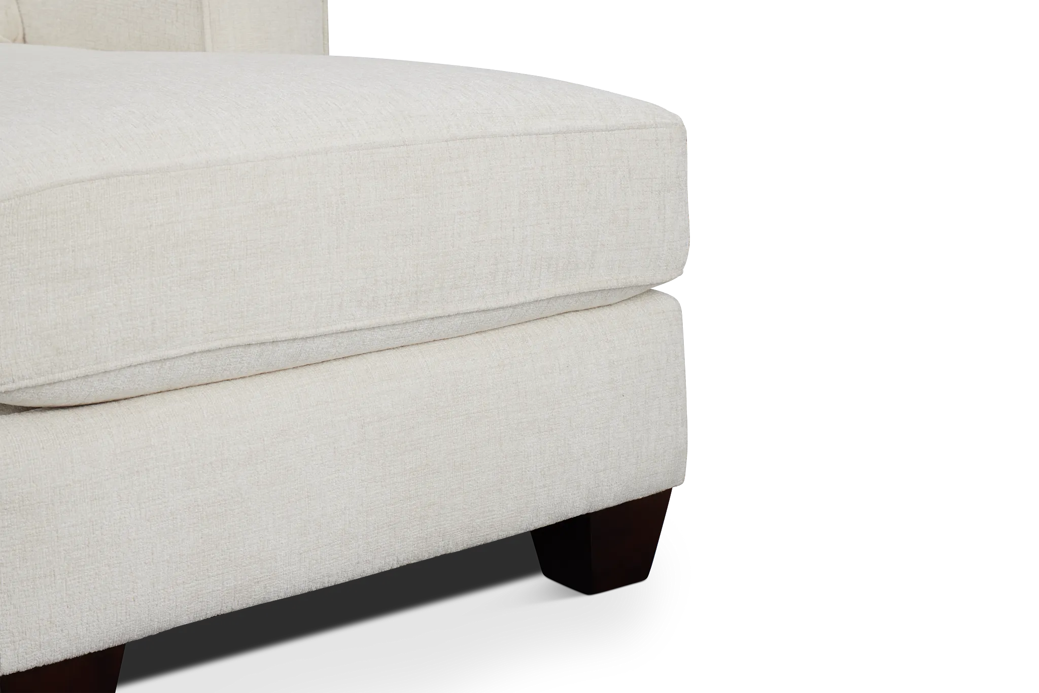 Andie White Fabric Right Chaise Sectional