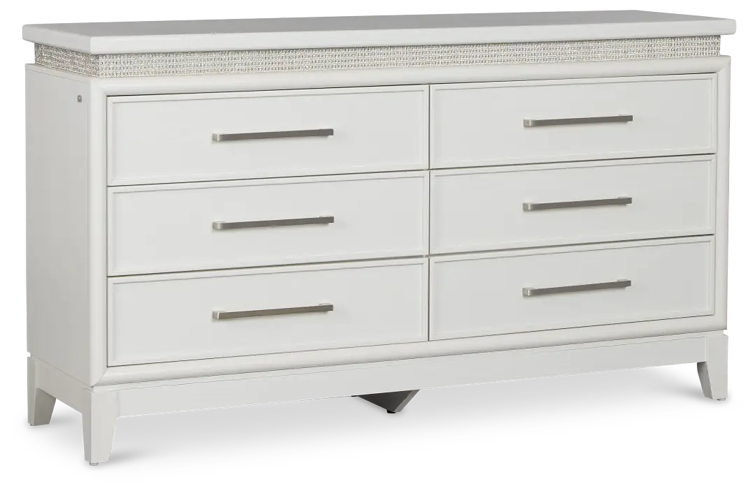 Alessandria White Lighted Dresser Alessandria White Lighted Dresser