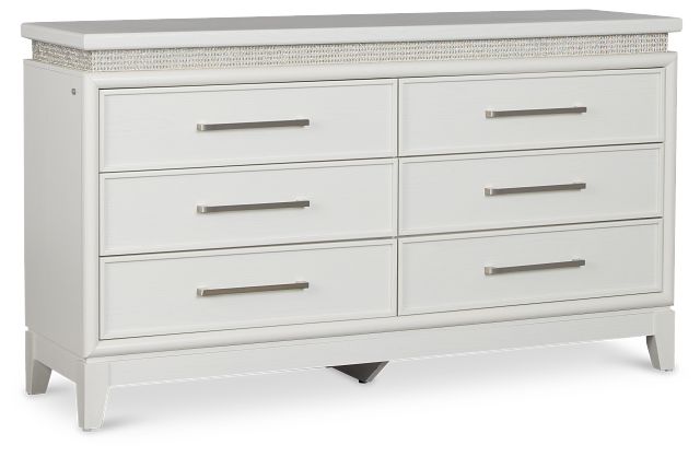 Alessandria White Lighted Dresser