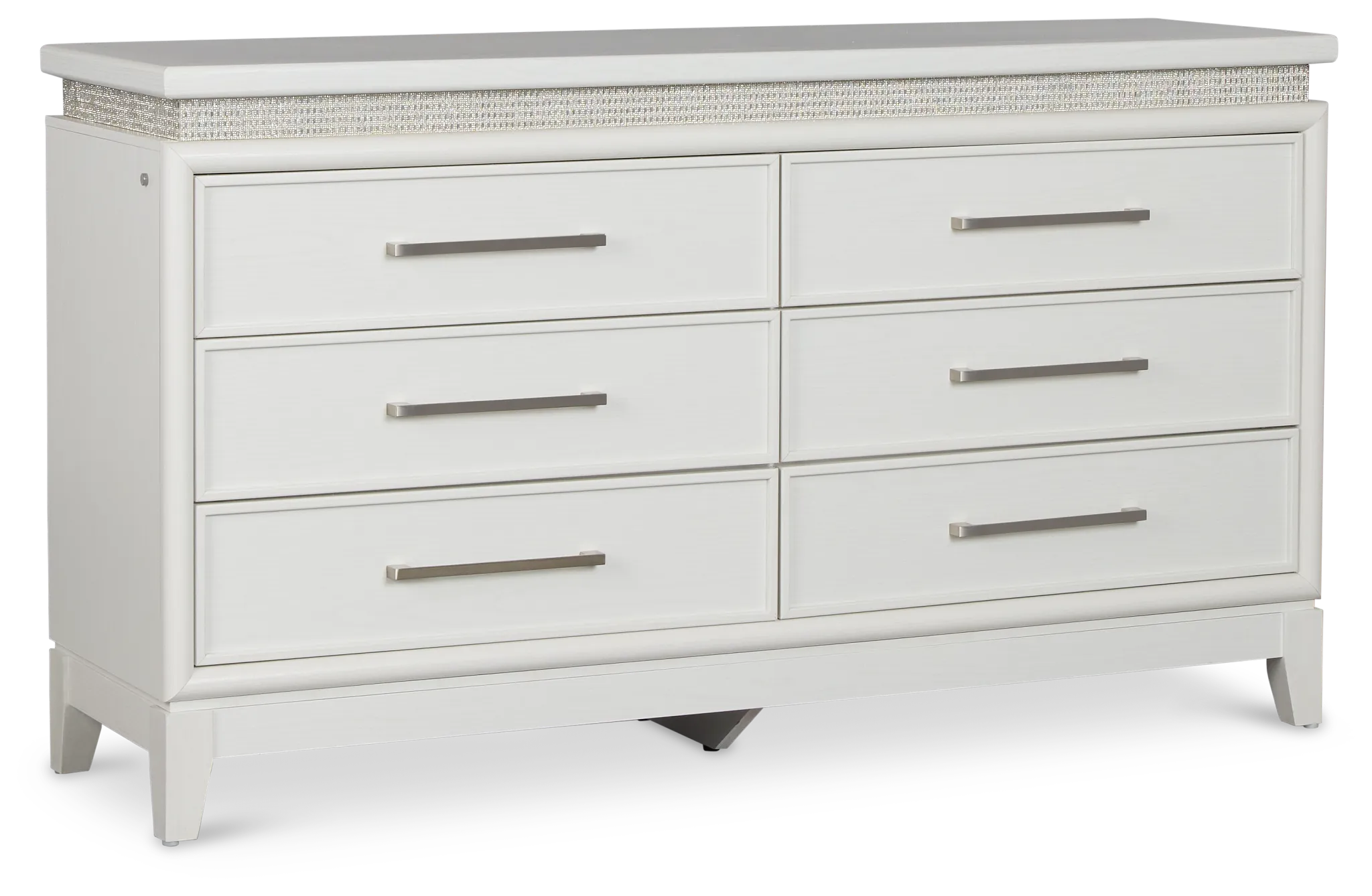 Alessandria White Lighted Dresser