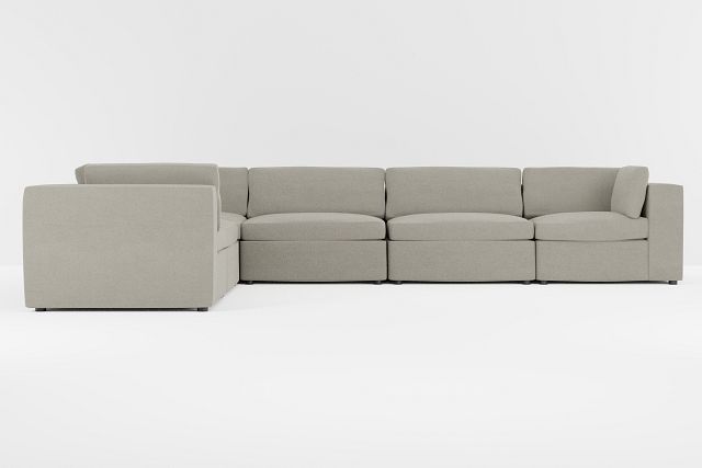 Destin Elite Gray Fabric 6-piece Modular Sectional