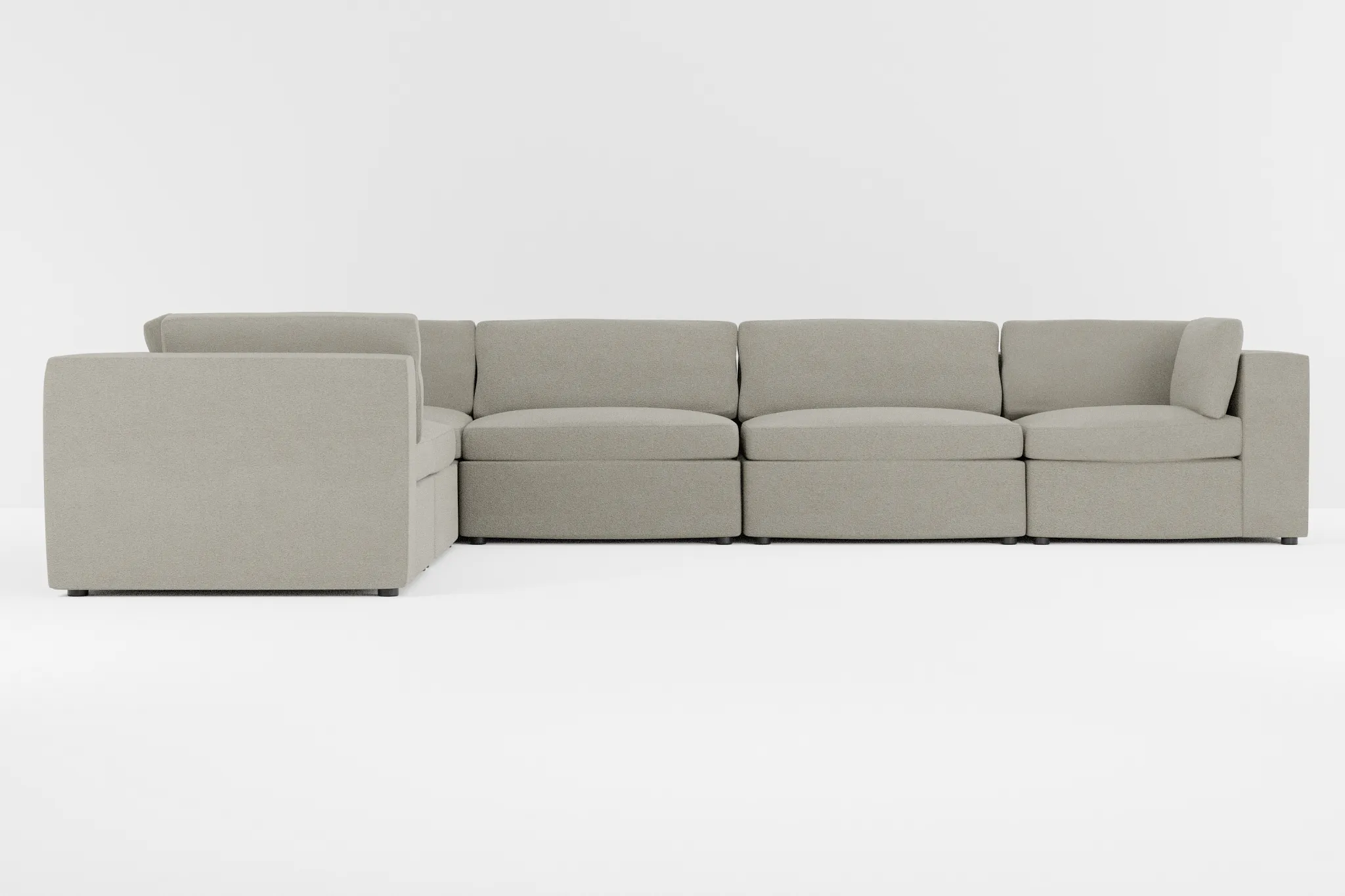 Destin Elite Gray Fabric 6-piece Modular Sectional