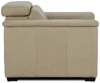 Ainsley Beige Leather Power Recliner
