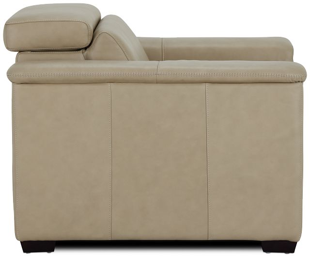 Ainsley Beige Leather Power Recliner