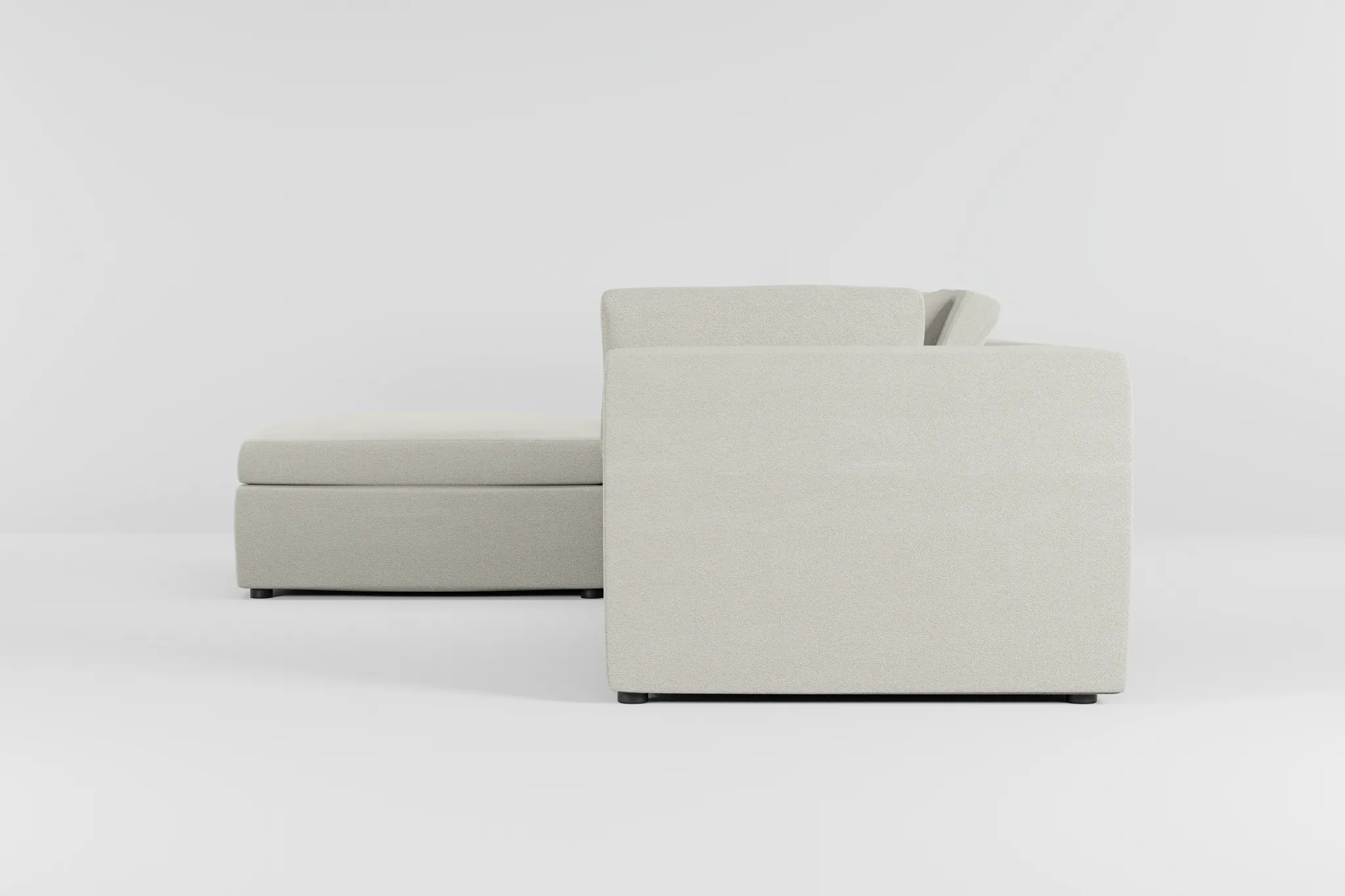 Destin Elite Ivory Fabric 4-piece Bumper Sectional