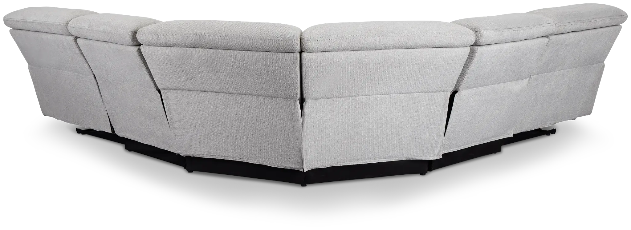 Callum Light Gray Fabric Small Two-arm Manually Reclining Sectional Callum Light Gray Fabric Small Two-arm Manually Reclining Sectional