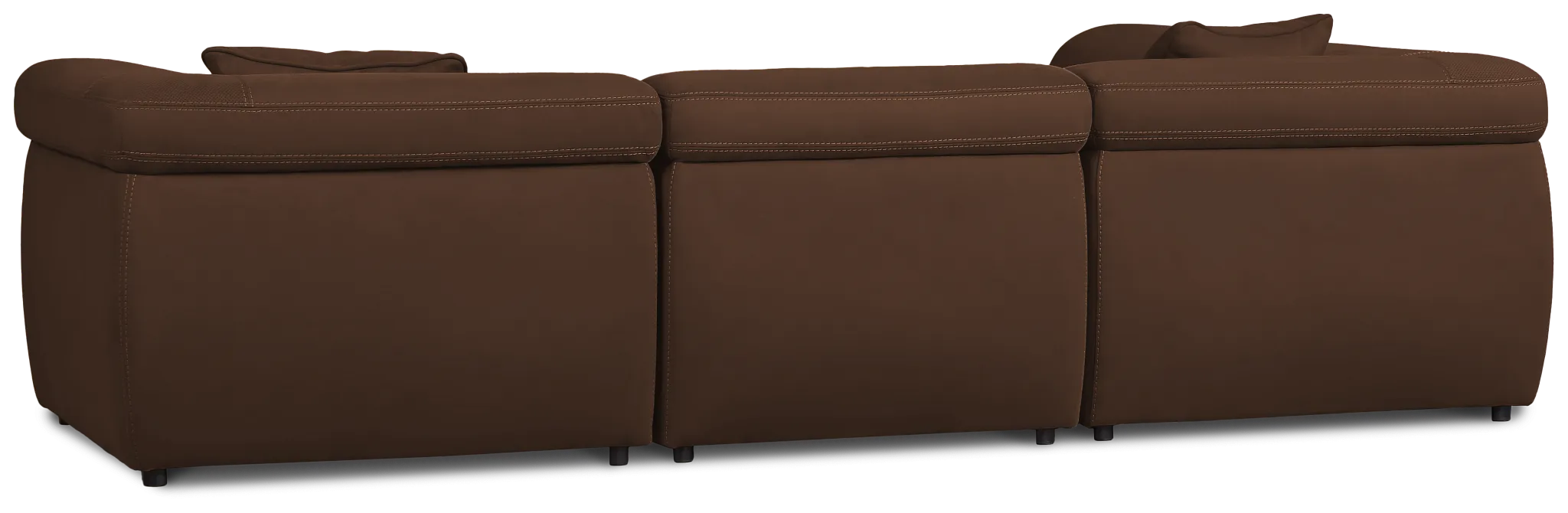 Aria Dark Brown Micro Immersive 4-piece Modular Sectional W/1 Speaker