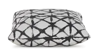 Shibori Black 18" Indoor/outdoor Square Accent Pillow