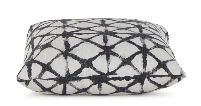 Shibori Black 18" Indoor/outdoor Square Accent Pillow (2)