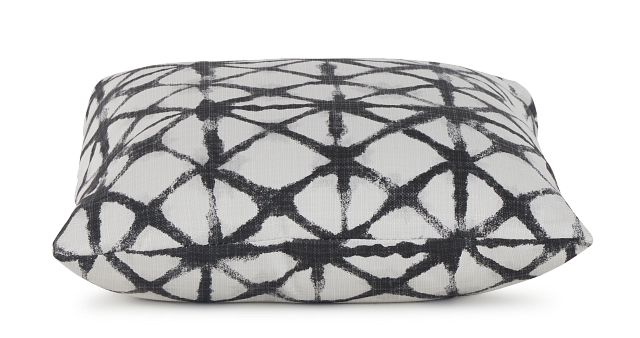 Shibori Black 18" Indoor/outdoor Square Accent Pillow