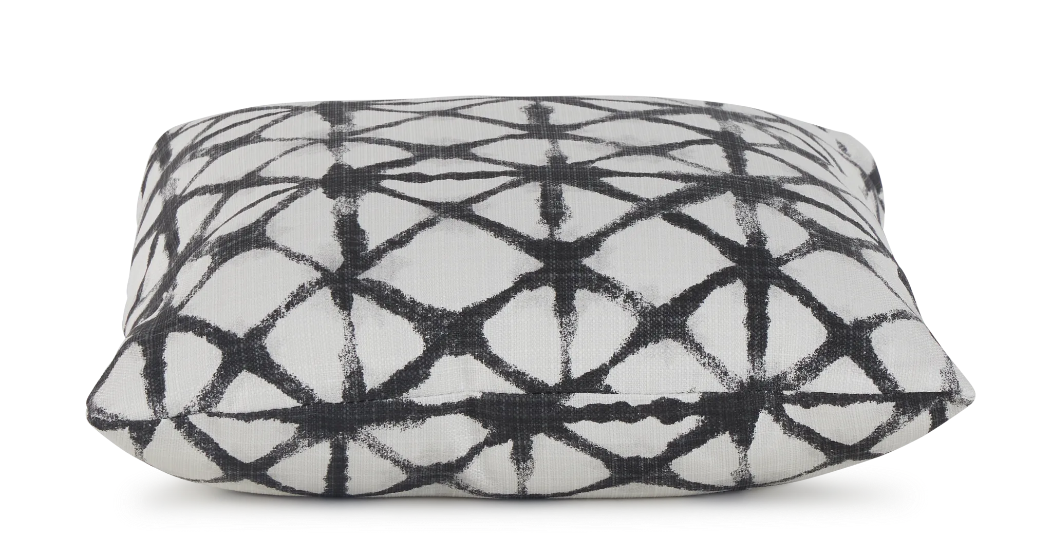 Shibori Black 18" Indoor/outdoor Square Accent Pillow